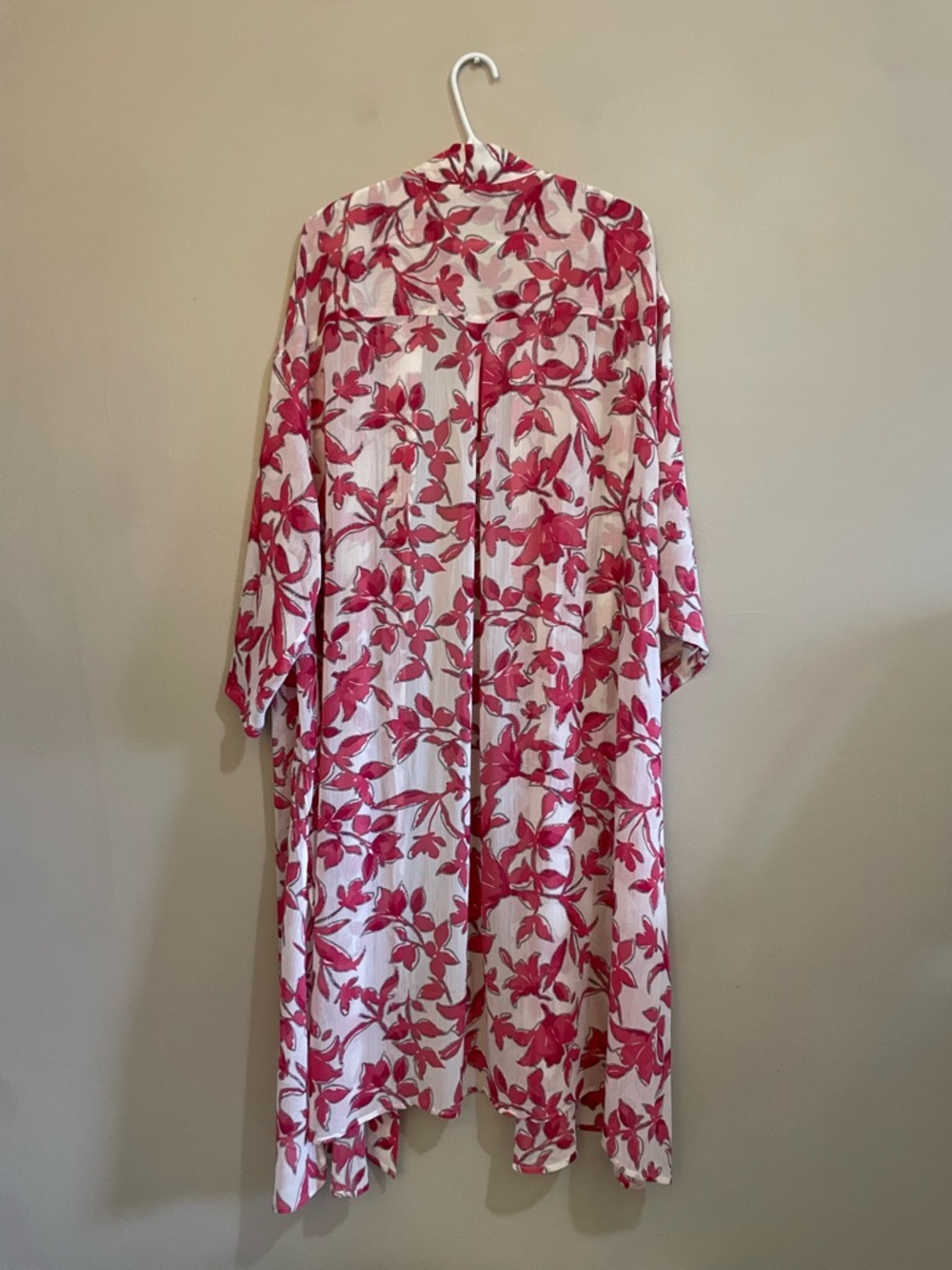 Penningtons White & Pink Floral Open-Front Kimono – Plus Size 4X/5X NWoT - Picture 12 of 14